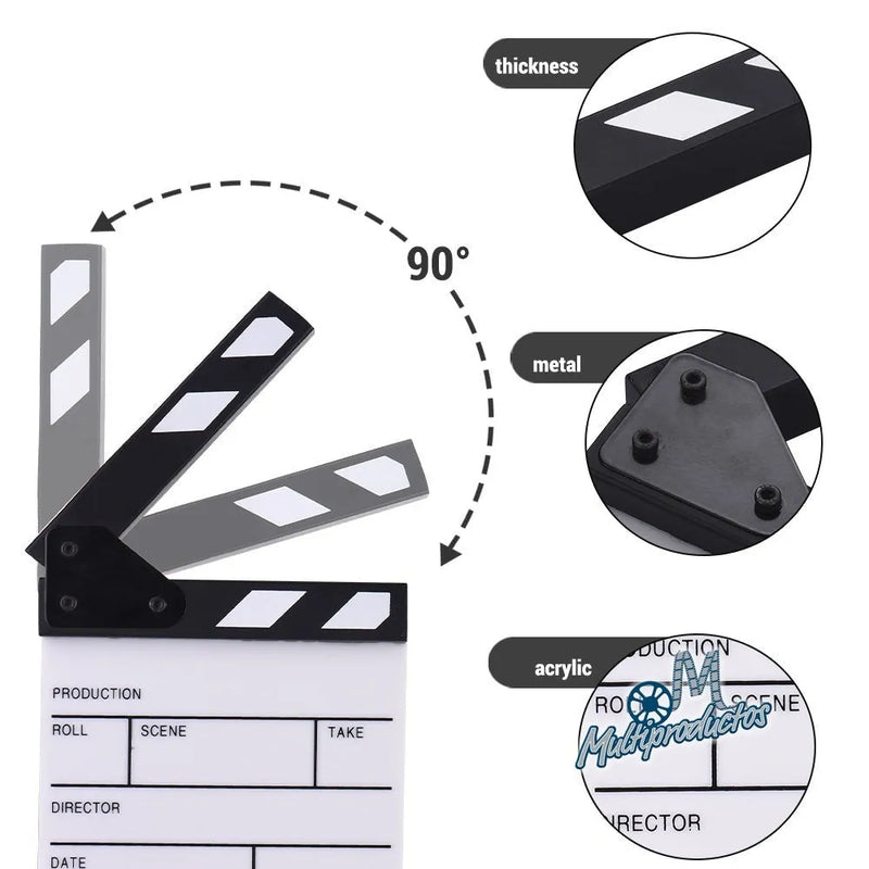 Cargue la imagen en el visor de la galería, Claqueta Acrilico - Tamaño compacto 15cm x 16.5cm
