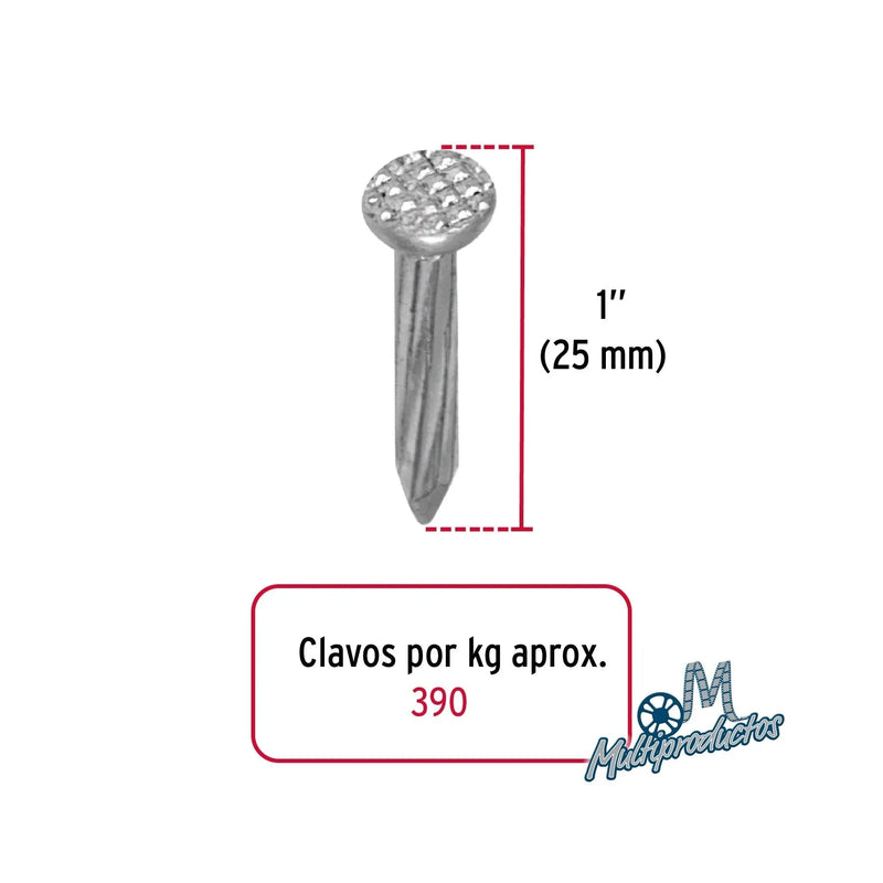 Cargue la imagen en el visor de la galería, Clavos galvanizados para concreto - Bolsa con 1 kg
