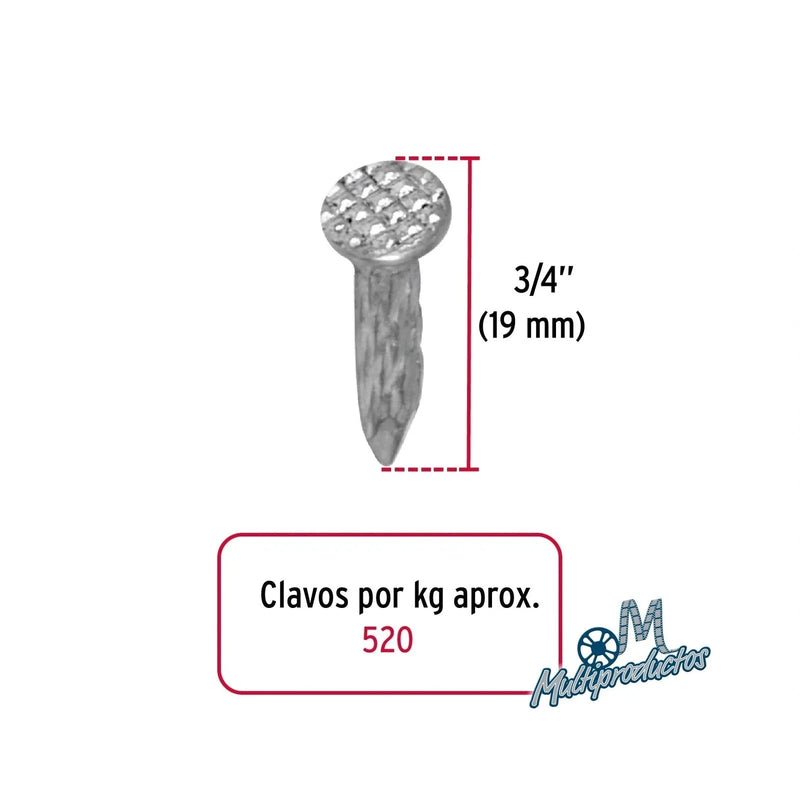 Cargue la imagen en el visor de la galería, Clavos galvanizados para concreto - Bolsa con 1 kg
