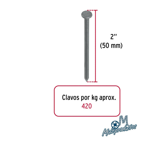 Clavos standard con cabeza, para madera - Bolsa con 1 kg