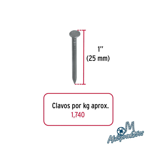 Clavos standard con cabeza, para madera - Bolsa con 1 kg