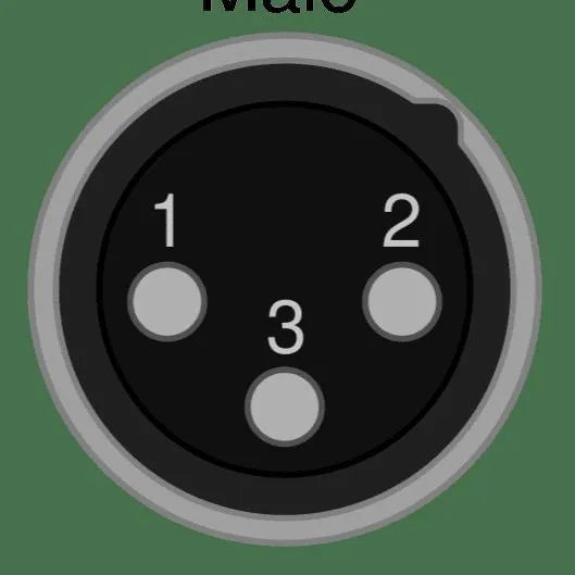 Conector 3-Pin XLR Conector Macho, Profesional