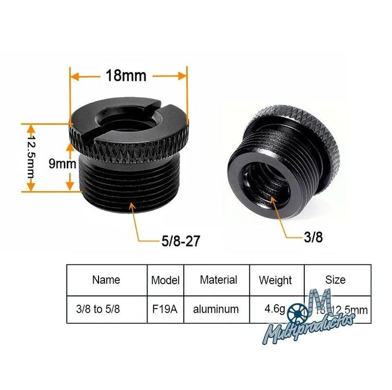 Cargue la imagen en el visor de la galería, Convertidor de Tornillo Rosca, Stand de Micrófono 1 Pieza
