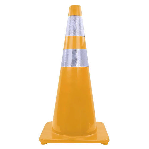 Cono Precaucion Amarillo Con 2 Reflejantes Vial 70cm