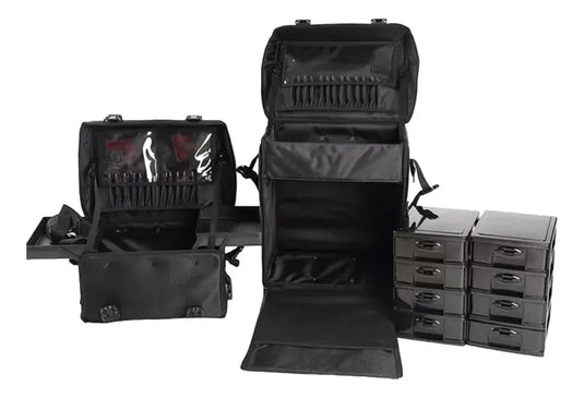 Maletín Maquillaje Profesional C/ Ruedas Estuche Organizador