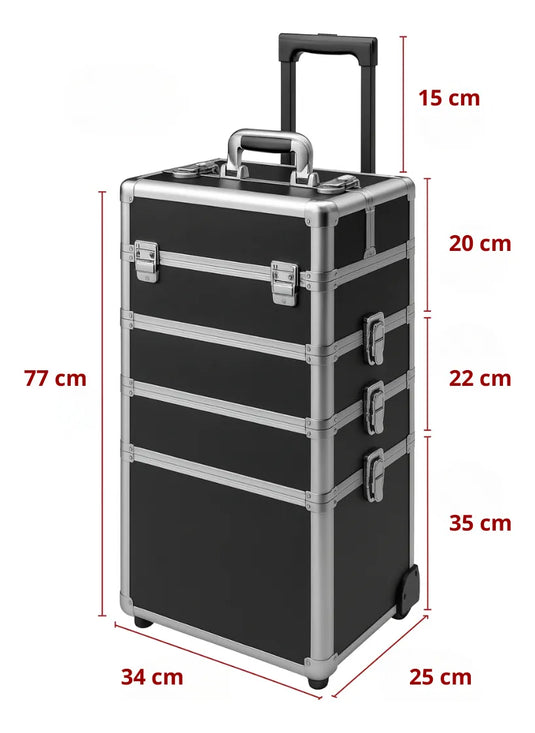 Neceser De 4 Niveles Profesional Con Llantas