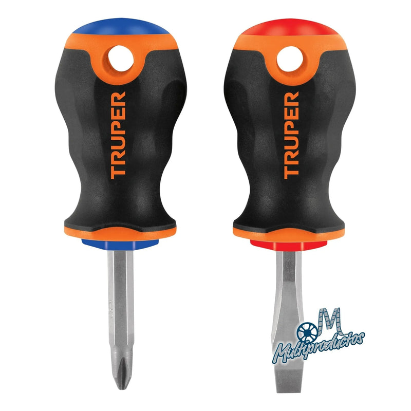 Cargue la imagen en el visor de la galería, Dúo de desarmadores 1/4&quot; x 1-1/2&quot; mango Comfort Grip
