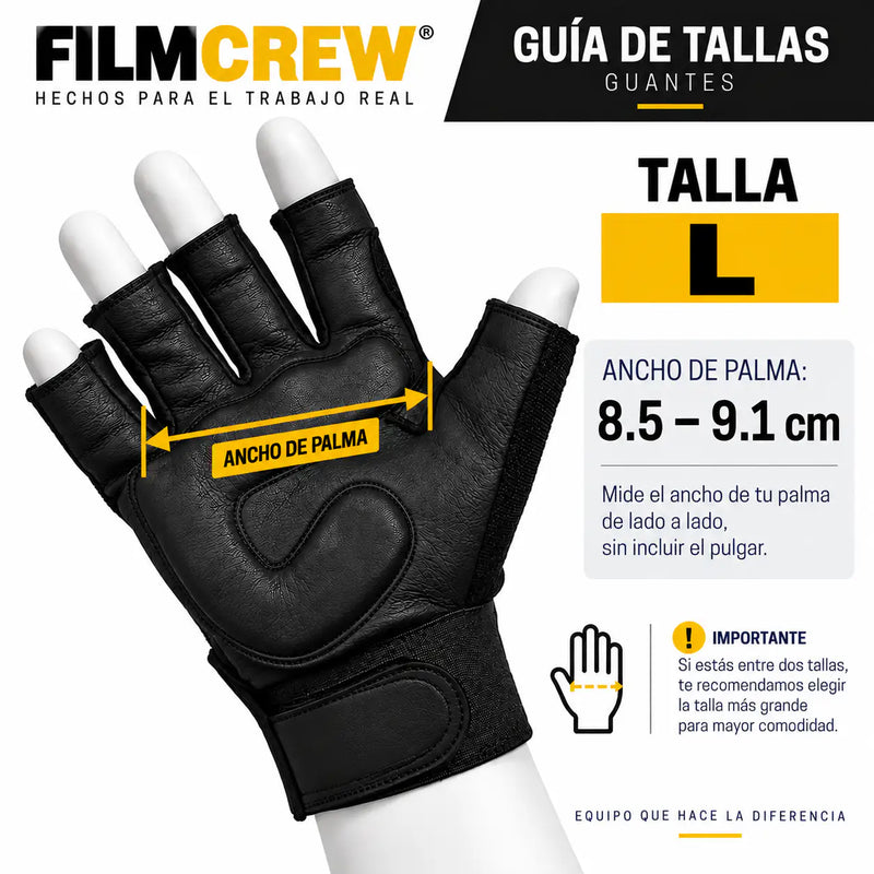 Cargue la imagen en el visor de la galería, Guante fingerless FilmCrew talla L, ancho de palma 8.5 a 9.1 cm
