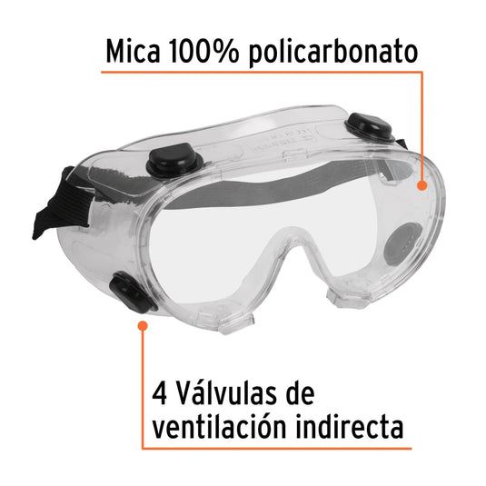 Goggles de Seguridad con Ventilación Indirecta