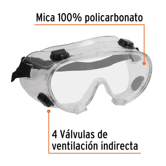 Goggles de Seguridad Truper Ventilación Indirecta