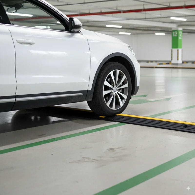 Cargue la imagen en el visor de la galería, Protector de Cable Piso de 1 Canal, de Goma, 102x15.5x3 cm, 8000kg
