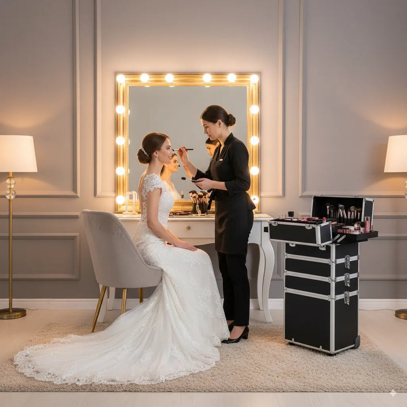 Cargue la imagen en el visor de la galería, Neceser De 4 Niveles Profesional Con Llantas
