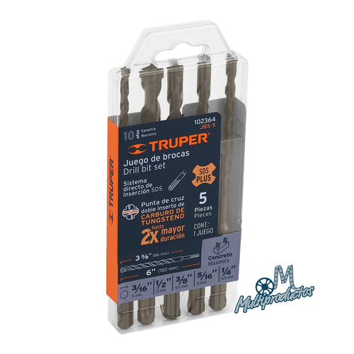 Juego de 5 brocas p/ Concreto