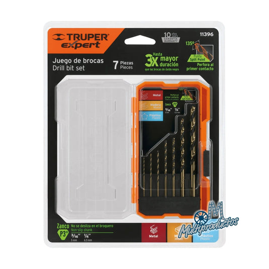 Juego de 7 brocas p/ Metal