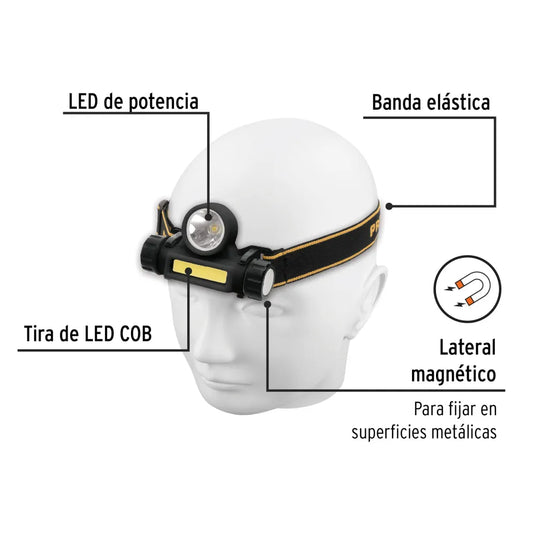 Linterna de minero LED 180 lm, con imán, recargable