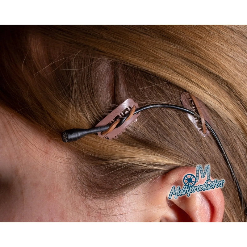 Cargue la imagen en el visor de la galería, Lav Concealer - Clipz Universal Hair/Wig mounts 3 por Paq - HideAMic
