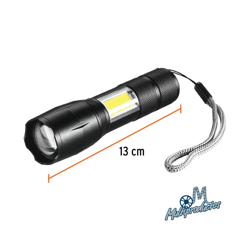 Cargue la imagen en el visor de la galería, Linterna de 1 LED 270 lm con luz de emergencia, recargable

