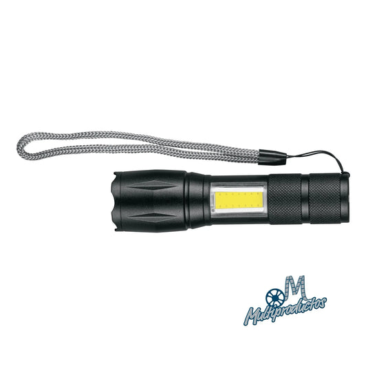 Linterna de 1 LED 270 lm con luz de emergencia, recargable