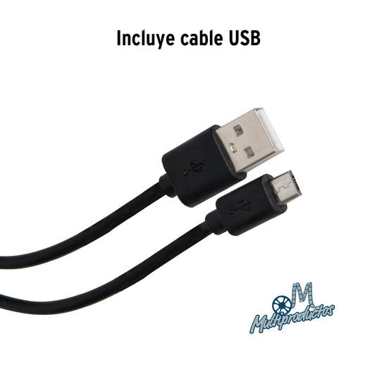 Linterna de 1 LED 270 lm con luz de emergencia, recargable