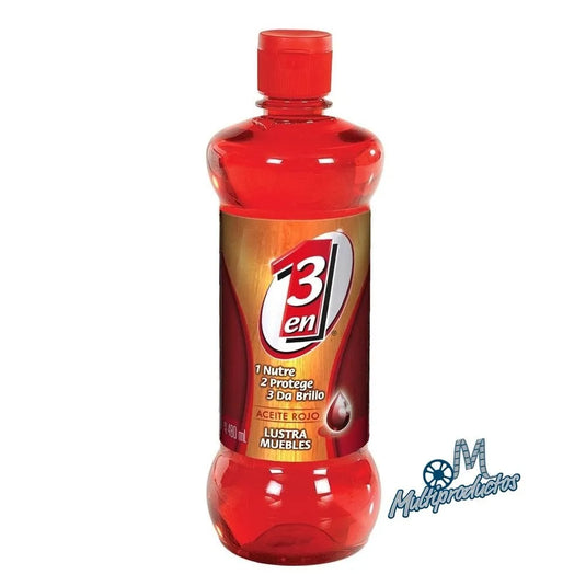 Lustra ACEITE Muebles 3 en 1 Rojo 480 ml