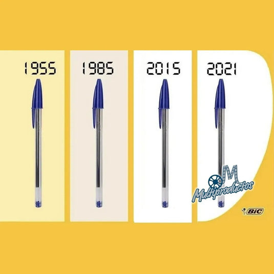 Marcador Bolígrafo, Pluma Bic Cristal Dura Más / Punto mediano