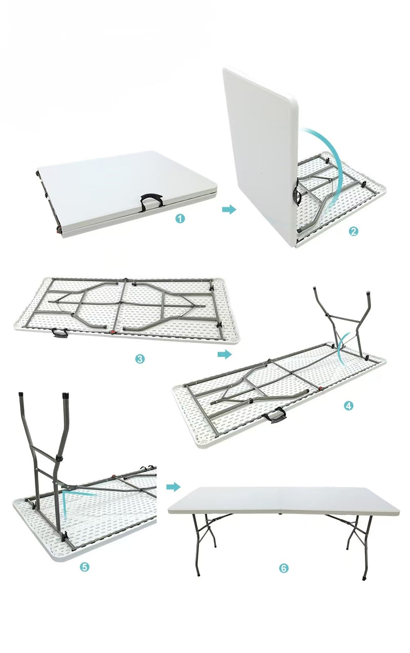 Cargue la imagen en el visor de la galería, Mesa Plegable De Plástico Tipo Portafolio 1.80m
