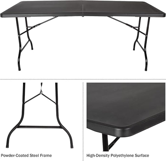 Mesa Plegable De Plástico Tipo Portafolio 1.80m