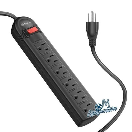 Multicontacto de 6 salidas horizontales