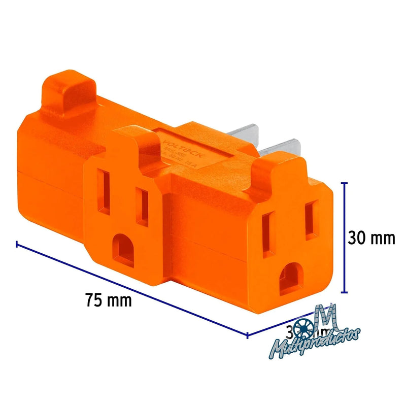 Cargue la imagen en el visor de la galería, Multicontacto triple aterrizado, tipo &quot;T&quot; CALAVERA
