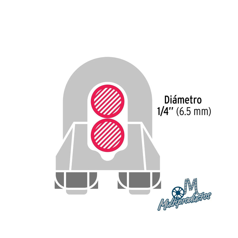Cargue la imagen en el visor de la galería, Nudos perros de hierro para cable de acero - Blister 2 piezas
