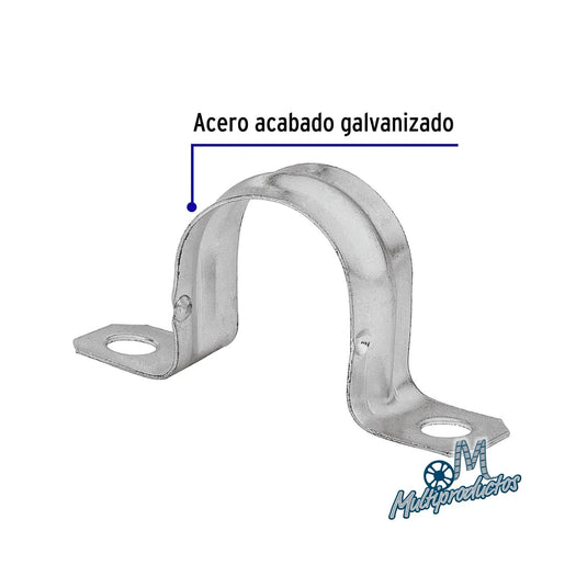 OMEGA ABRAZADERA PARA TUBO 2" - BOLSA CON 5 pzas