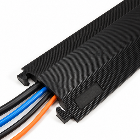 PACK PASACABLES PEATONAL NEGRO DE 1 CANAL (4pza ) - 102cm c/u - Multiproductos y expendables SA de CV