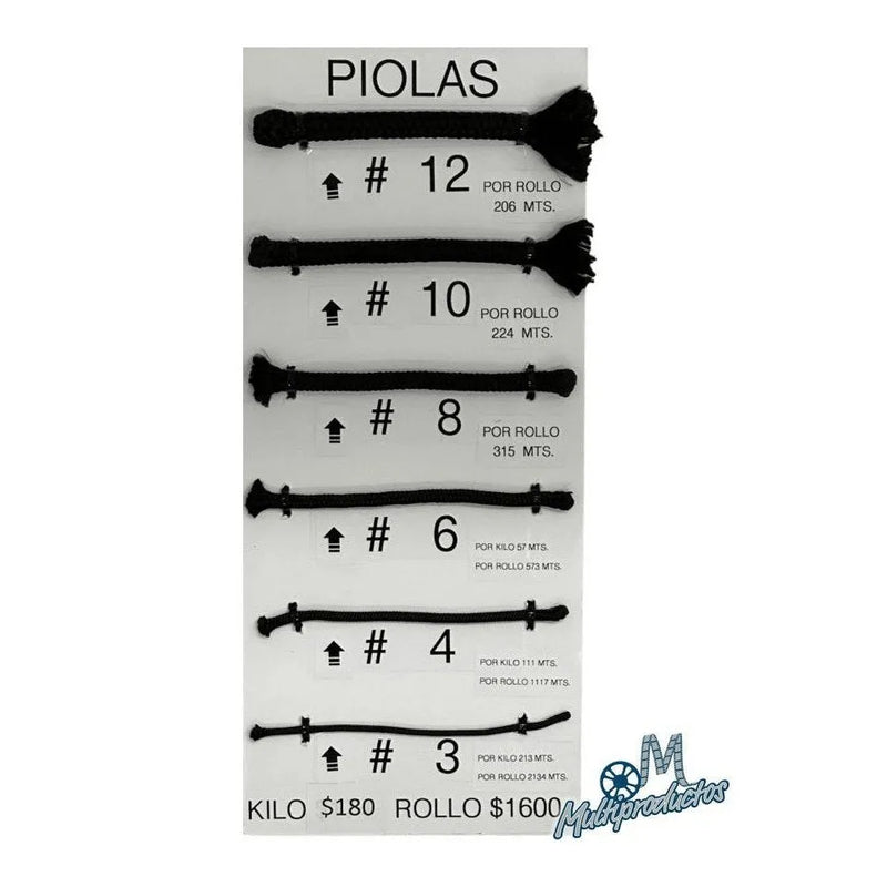 Cargue la imagen en el visor de la galería, PIOLA NEGRA tejido diamante - Carrete de 10 KGM
