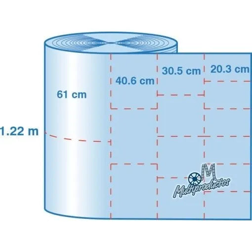 PLASTICO BURBUJA POR ROLLO 1.22 x 123m