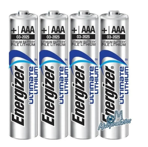 Pilas AAA Lithium Litio- Energizer Blister con 4 Pilas
