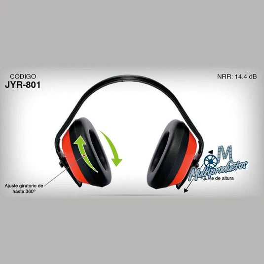 Protector Auditivo Orejera Plastica Ligera