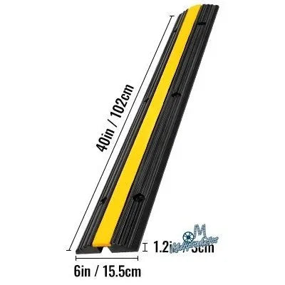 Cargue la imagen en el visor de la galería, Protector de Cable Piso de 1 Canal, de Goma, 102x15.5x3 cm, 8000kg
