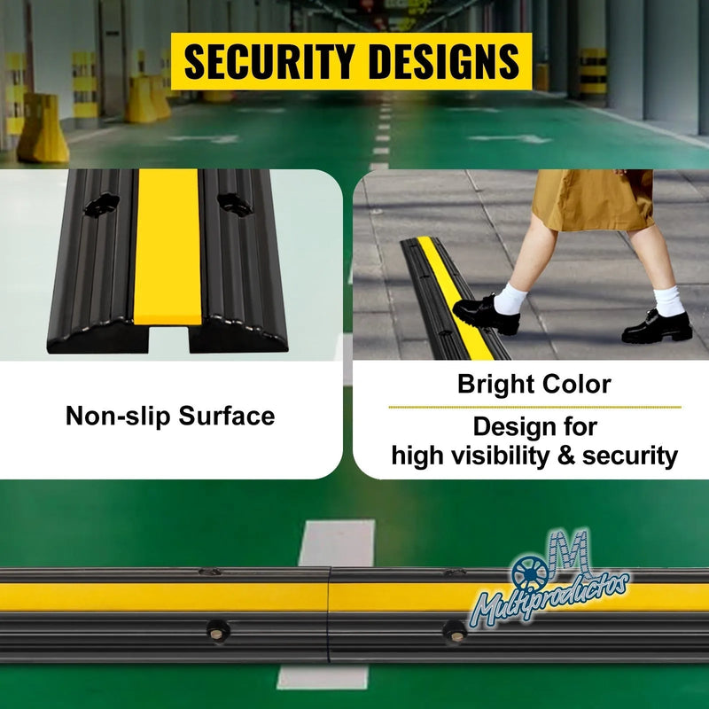 Cargue la imagen en el visor de la galería, Protector de Cable Piso de 1 Canal, de Goma, 102x15.5x3 cm, 8000kg
