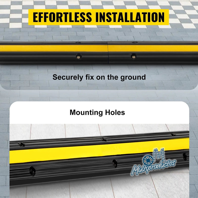 Cargue la imagen en el visor de la galería, Protector de Cable Piso de 1 Canal, de Goma, 102x15.5x3 cm, 8000kg
