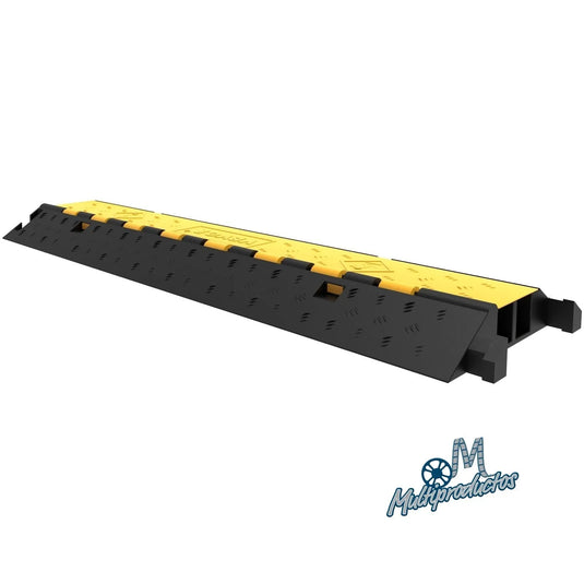 Protector de Cable Piso de 2 Canal, de Goma, 103x25.5x5 cm, 10,000kg