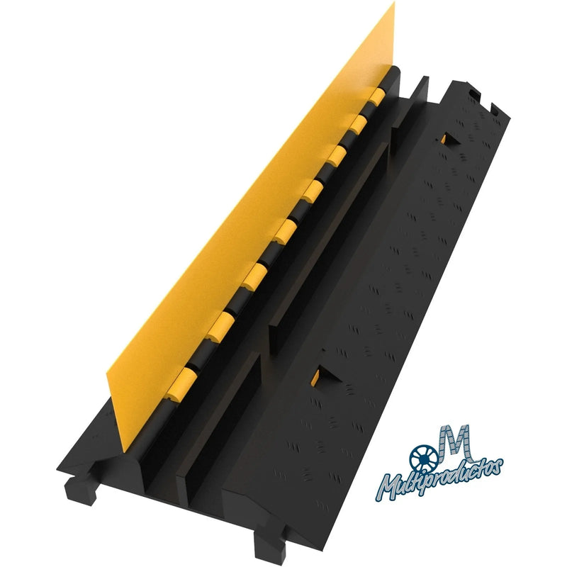 Cargue la imagen en el visor de la galería, Protector de Cable Piso de 2 Canal, de Goma, 103x25.5x5 cm, 10,000kg
