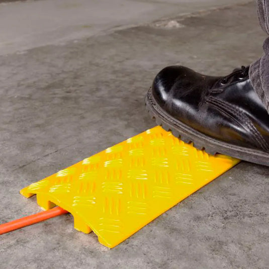 PACK PASACABLES PEATONAL AMARILLAS DE 1 CANAL (4pza)