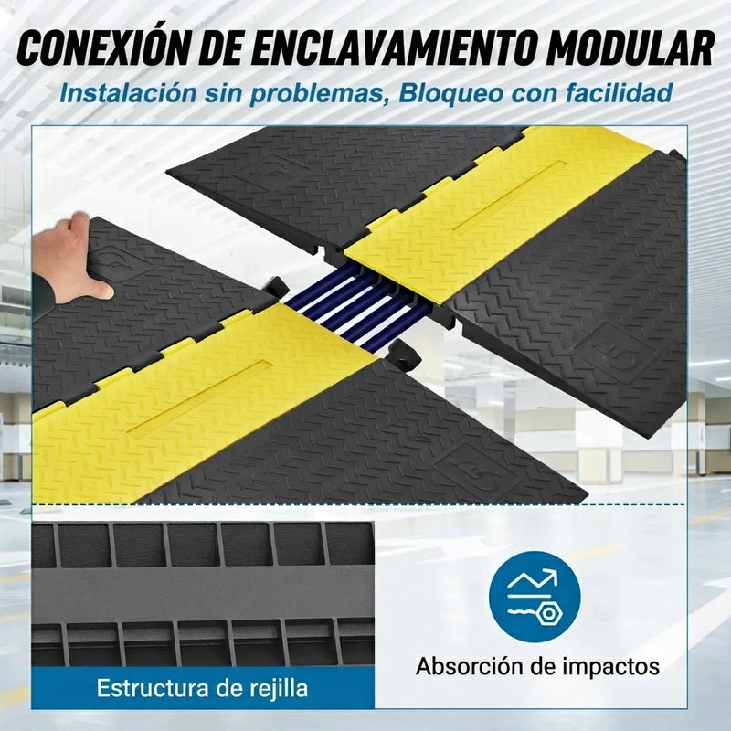 Cargue la imagen en el visor de la galería, Rampa Pasacables Modular 5 Vías- Soporta 10,000 kg
