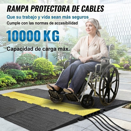 Rampa Pasacables Modular 5 Vías- Soporta 10,000 kg