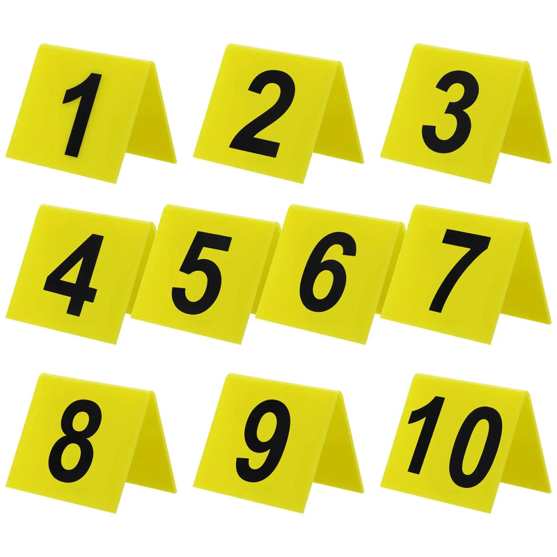 Cargue la imagen en el visor de la galería, Set de 10 Números de Acrílicos Amarillos, Doble Vista
