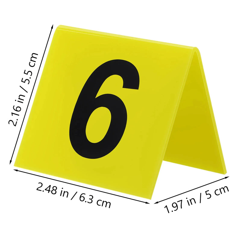 Cargue la imagen en el visor de la galería, Set de 10 Números de Acrílicos Amarillos, Doble Vista
