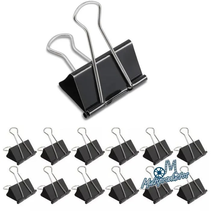 Cargue la imagen en el visor de la galería, SUJETADOCUMENTOS GRANDE 12 PZA 50mm
