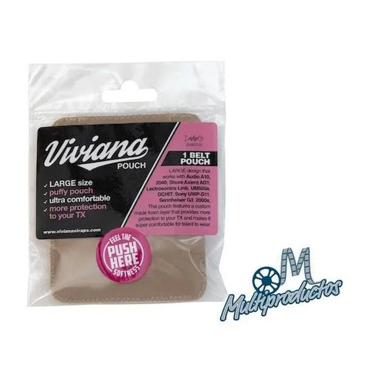 Strap Belt Puffy Pouch, Beige