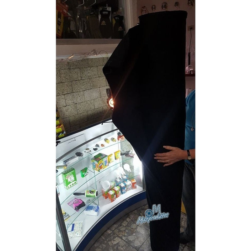 Cargue la imagen en el visor de la galería, * Tela Negra Duvetina Retardante de Flama Aterciopelada 1.75 alto
