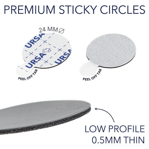 Cargue la imagen en el visor de la galería, Círculos Adhesivos URSA Premium Sticky Circles para Micrófonos Lavalier (60 Unidades)
